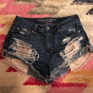 American Eagle High rise denim shorts